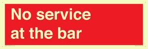 No service at the bar